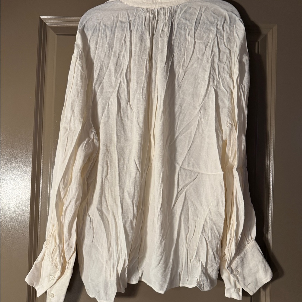 J. Crew Off-White Textured Blouse - Picture 3 of 3